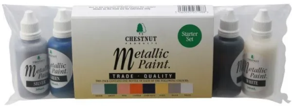 Coffret de Peintures Acryliques Métalliques Chestnut