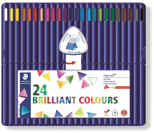 Crayons de couleur Ergosoft ass (24)