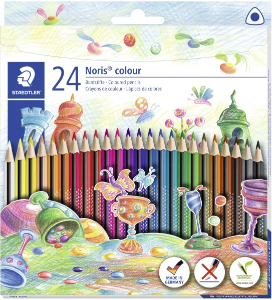 Crayons de couleur Noris WOPEX triangulaires (24)