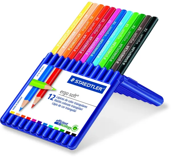 Crayons de couleur Ergosoft ass (12)