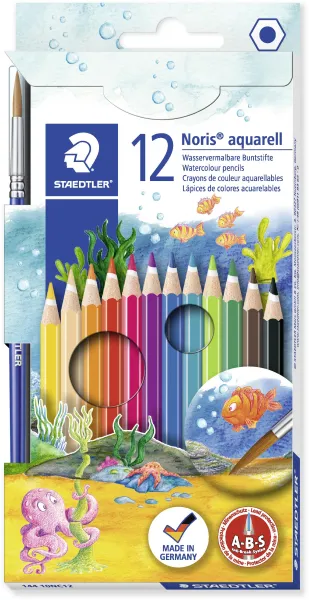 Crayons de couleur Noris Club Aquarelle ass (12)