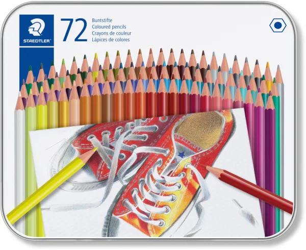 Crayons de couleur Staedtler dans une boîte métallique 72 pcs