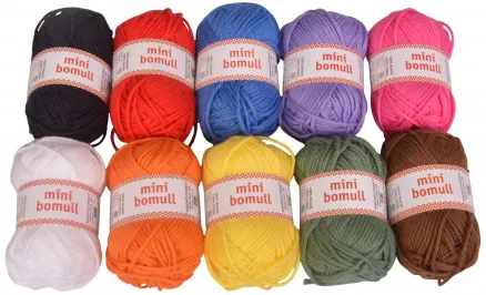 Järbo Minibomull Pack de fils 13 Couleurs de base 10g - 10 pcs - Järbo Minibomull Pack de fils 13 Couleurs de base