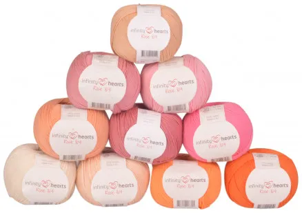 Infinity Hearts Rose 8/4 Lot de fils 21 Nuances d'orange et de rose - 10 pcs - Nuances d'orange et de rose