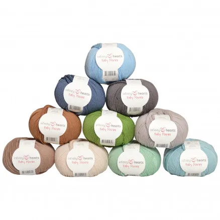 Infinity Hearts Baby Merino Pack de fils 03 Couleurs de la nature - 10 pcs - Infinity Hearts Baby Merino Pack de fils 03 Couleurs de la nature