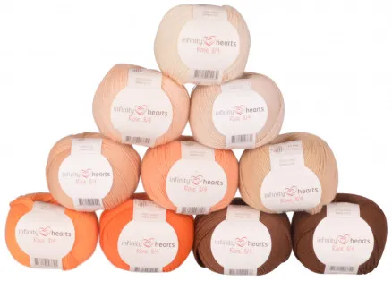 Infinity Hearts Rose 8/4 Lot de fils 29 Nuances brunes et orange - 10 pcs - Nuances brunes et orange
