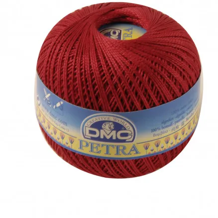 DMC Petra n° 5 Fil à crocheter Unicolor 5321 Rouge
