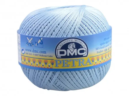 DMC Petra n° 8 Fil à crocheter Unicolor 54518 Bleu clair