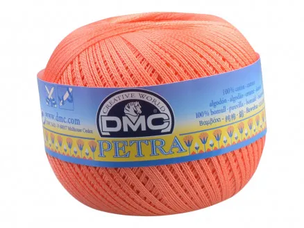 DMC Petra n° 8 Fil à crocheter Unicolor 5608 Corail