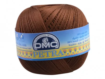 DMC Petra n° 8 Fil à crocheter Unicolor 5938 Brun