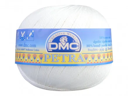 DMC Petra n° 8 Fil à crocheter Unicolor 54460 Blanc cassé