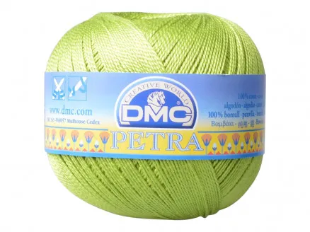 DMC Petra n° 5 Fil à crocheter Unicolor 5907 Vert pomme