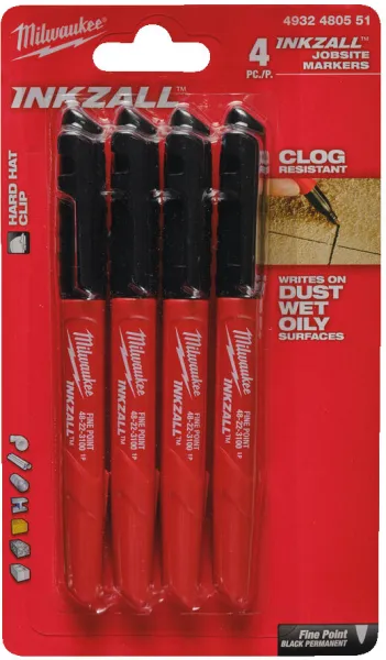 Marqueur Permanent Milwaukee Pointe 4 pièces